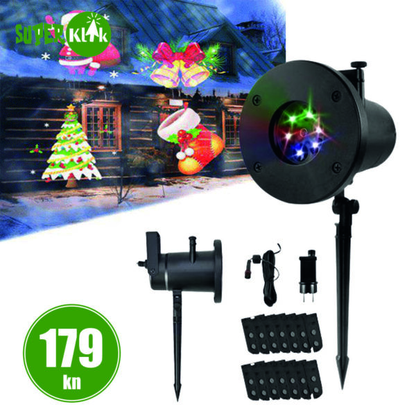 2u1 LED Projektor za Božićni Izgled - 12 uzoraka