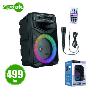 Bluetooth zvučnik, karaoke MIKADO MD-802KP, mikrofon, crni