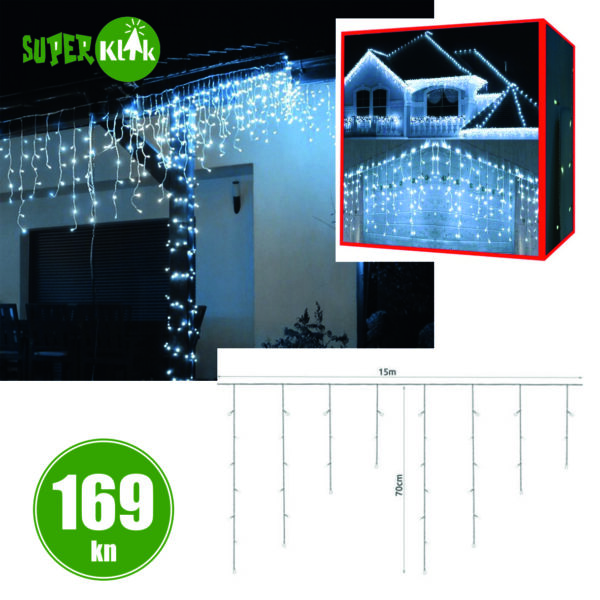 Božićne Lampice Sige Hladno Bijele 300 LED