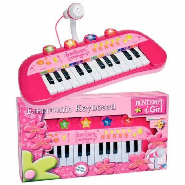 Klavijatura sa mikrofonom roza - BONTEMPI®
