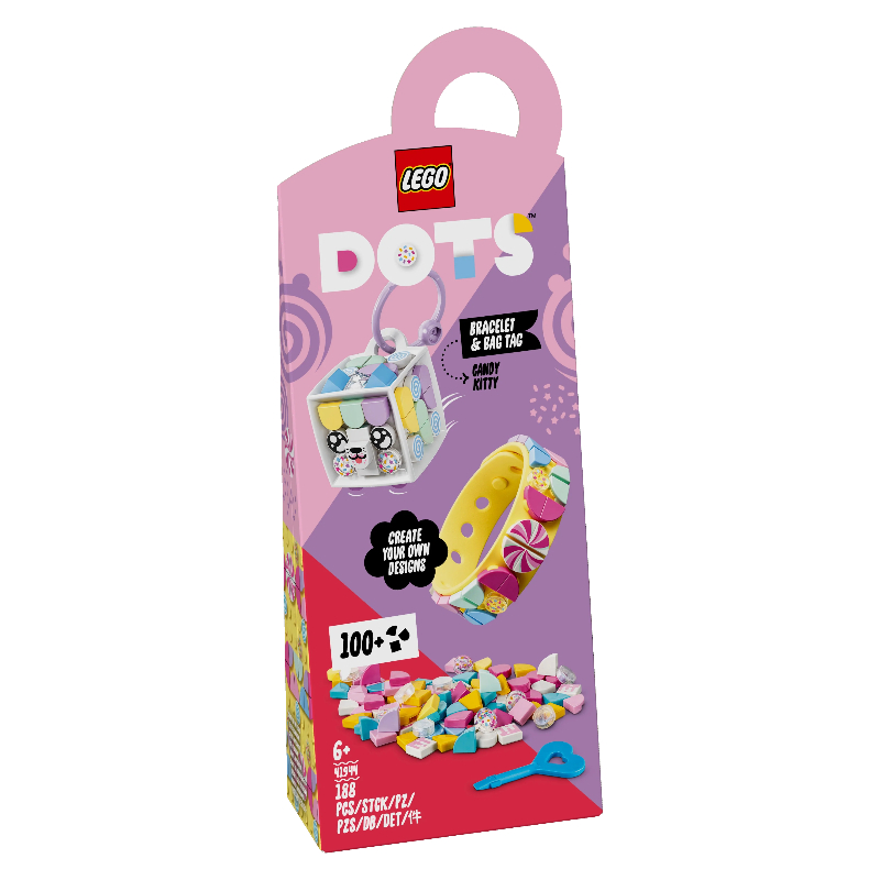 Narukvica i privjesak za torbu slatka maca - LEGO® DOTS