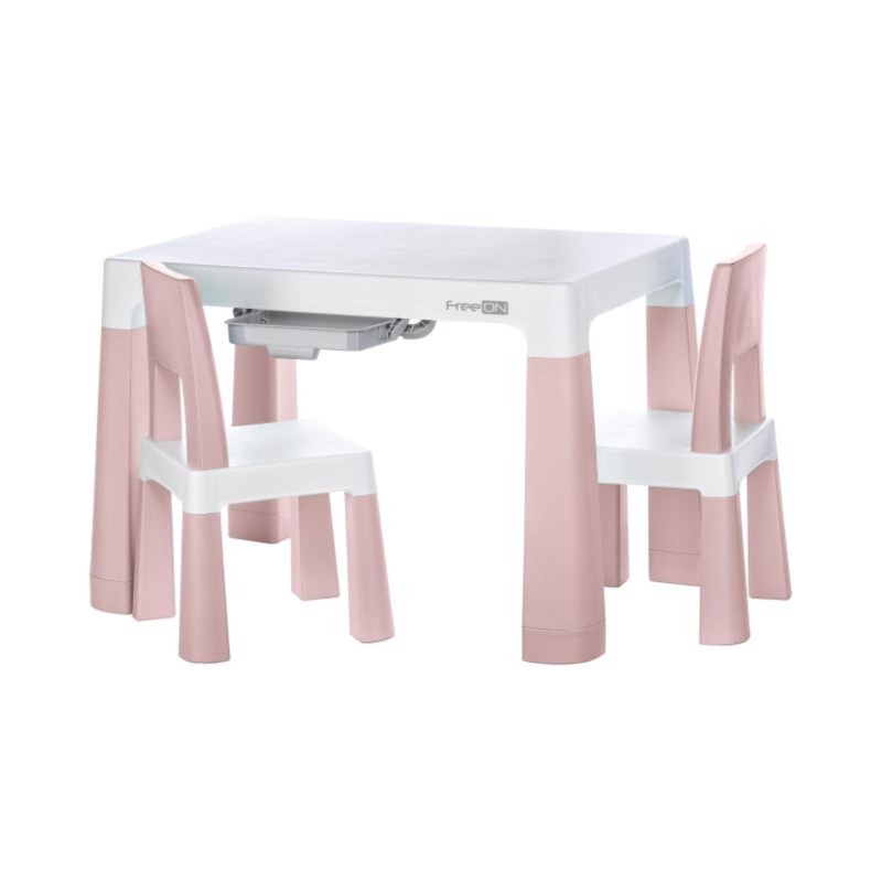 Stol i dvije stolice Neo, roza - FreeON®